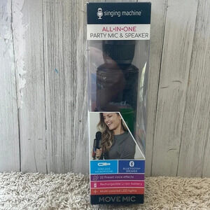 ✨ Singing Machine All in One Party Mic and Speaker • NEW in Box!